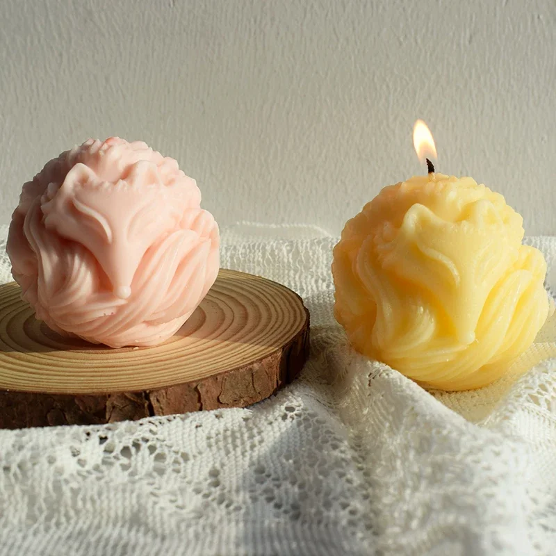 Cartoon cute nine-tailed fox scented candle silicone mold handmade DIY chocolate mousse cake handmade soap