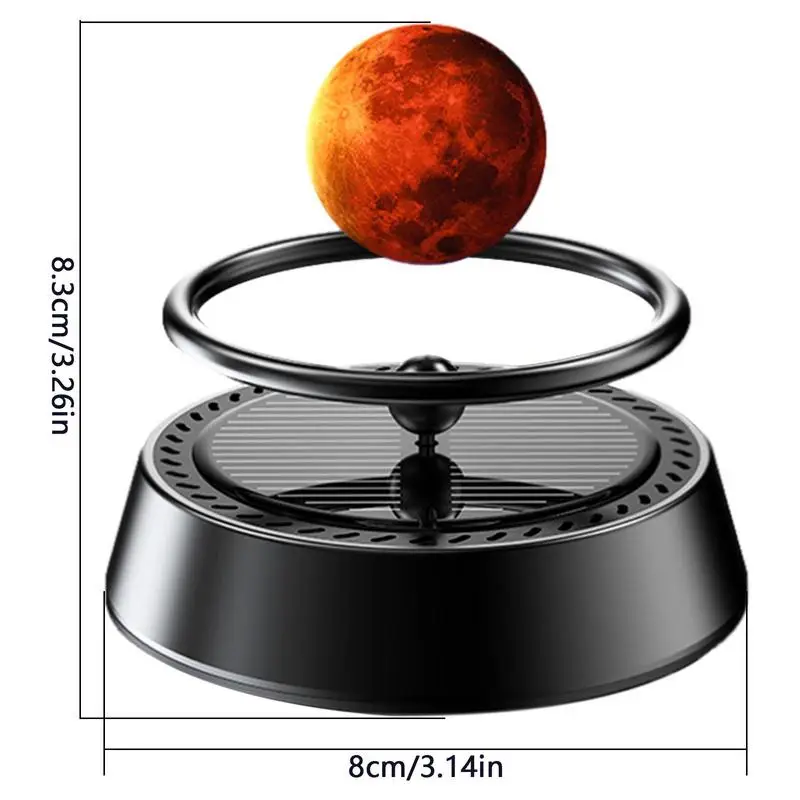 Solar Car Aromatherapy Vehicle Air Freshener Rotating Auto Essntial Oil Diffuser With Interstellar Ball Relieve & Refresh For